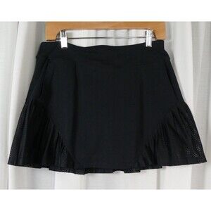 Under Armour HeatGear Black Pleated Mesh Tennis Skort Women’s Medium Pockets